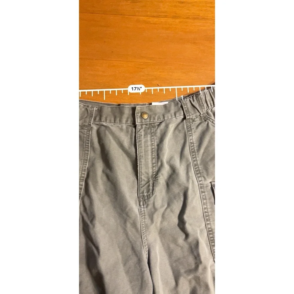 Columbia Sportswear Men XL Gray Khaki Cargo Flat‎ Front Outdoor Camping Shorts